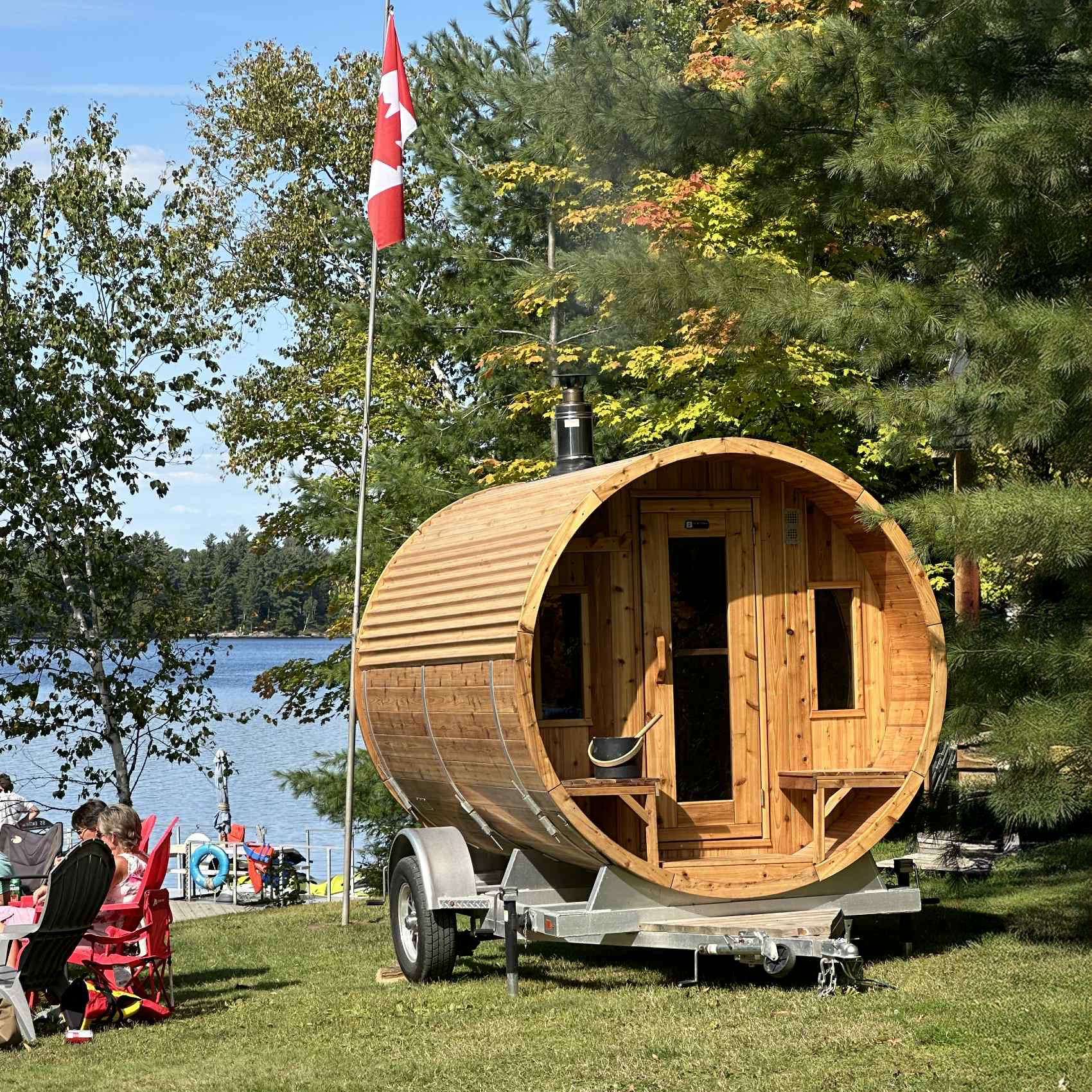 Sauna Rental ouside entrance Muskoka Sauna Rentals